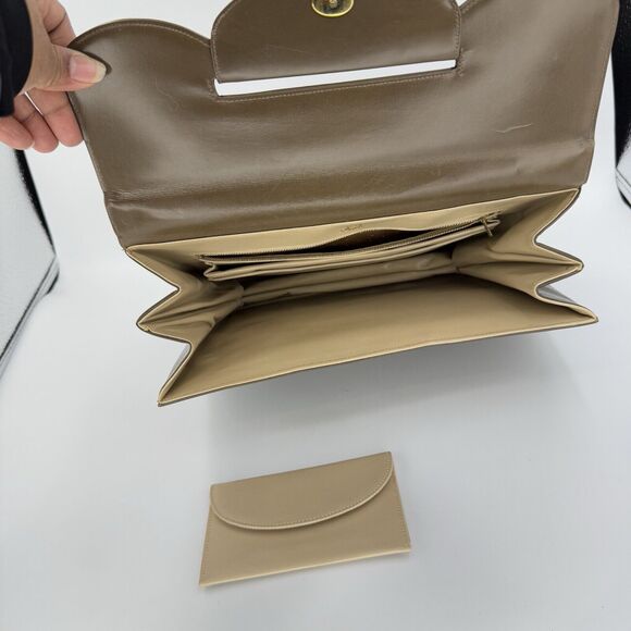 Vintage 1950s Dafar Brown Leather Handbag Purse - Picture 6 of 15